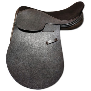 Argentine polo saddle seat in suede rest in leather