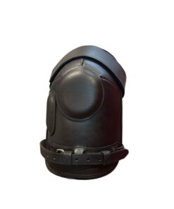Adult knee pad with velcro and buckle, brown