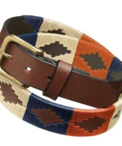 "Aurora" embroidered leather belt