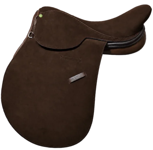 American polo saddle lined in brown split leather